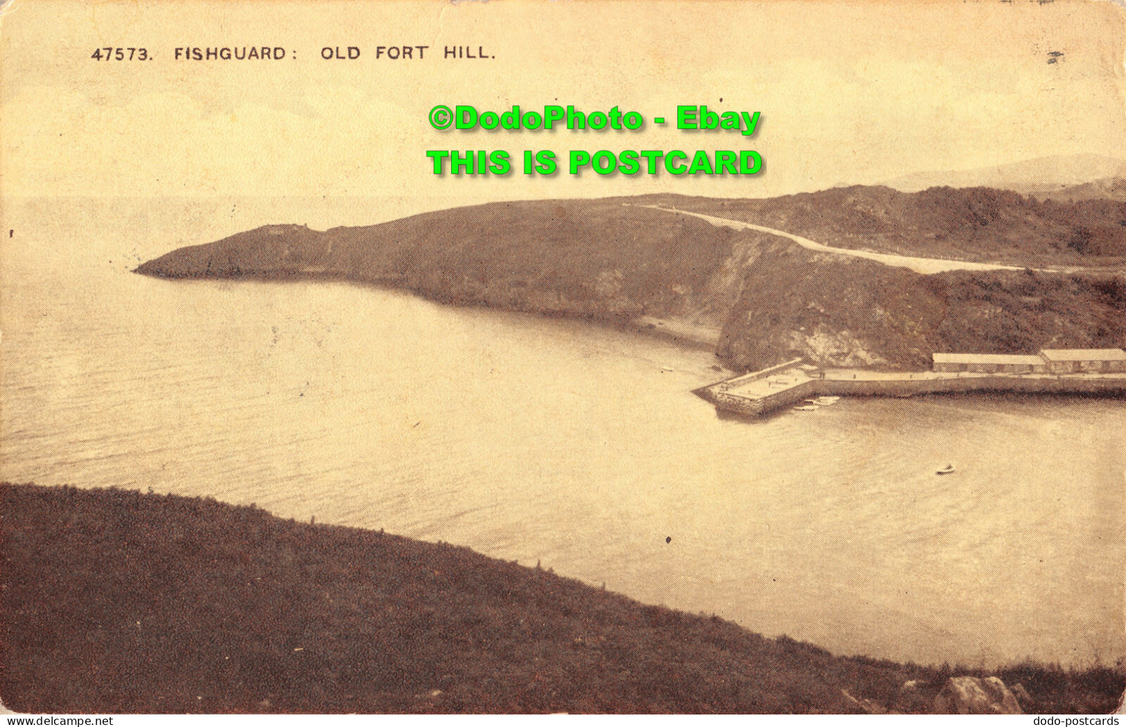 R357935 47573. Fishguard. Old Fort Hill. Sepiatone Series. Photochrom - Monde
