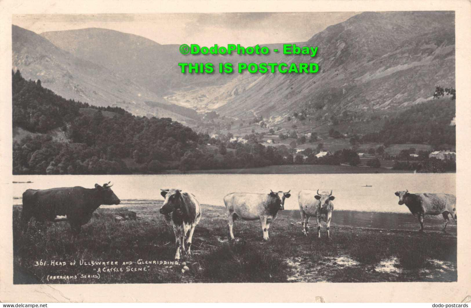 R357956 361. Head Of Ullswater And Glenridding. A Cattle Scene. Abrahams Series. - Monde