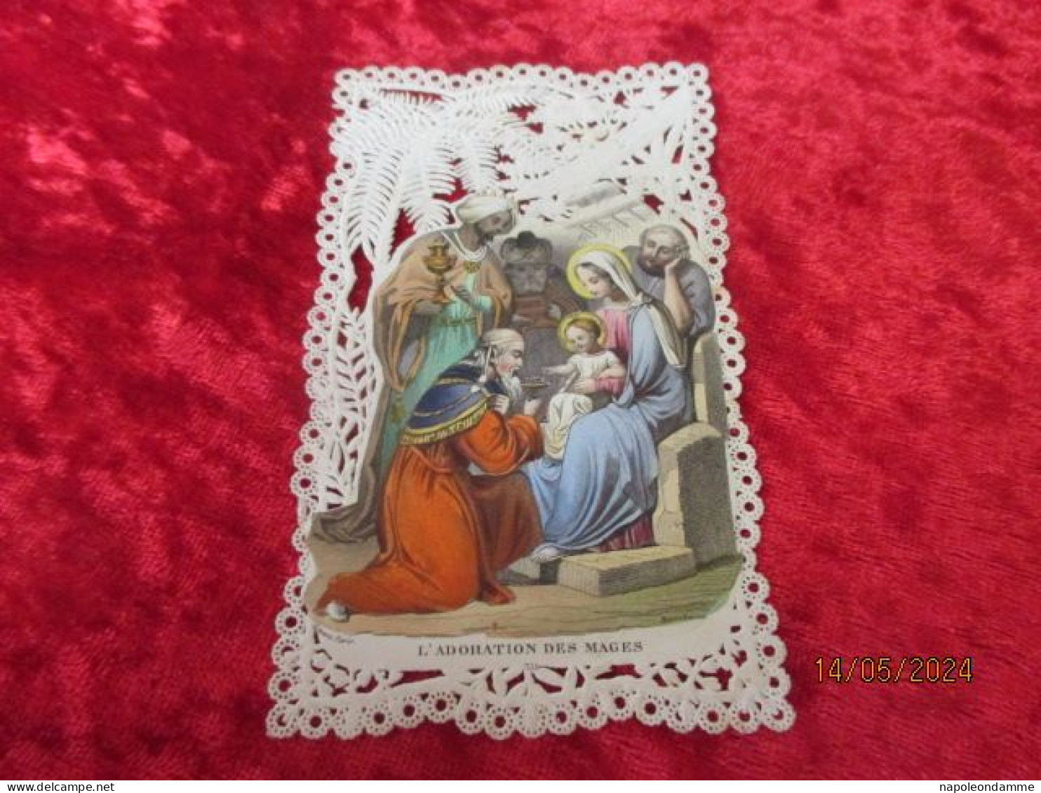 Holy Card Lace,kanten Prentje, Santino, Edit Maison Basset Nr 315 - Images Religieuses