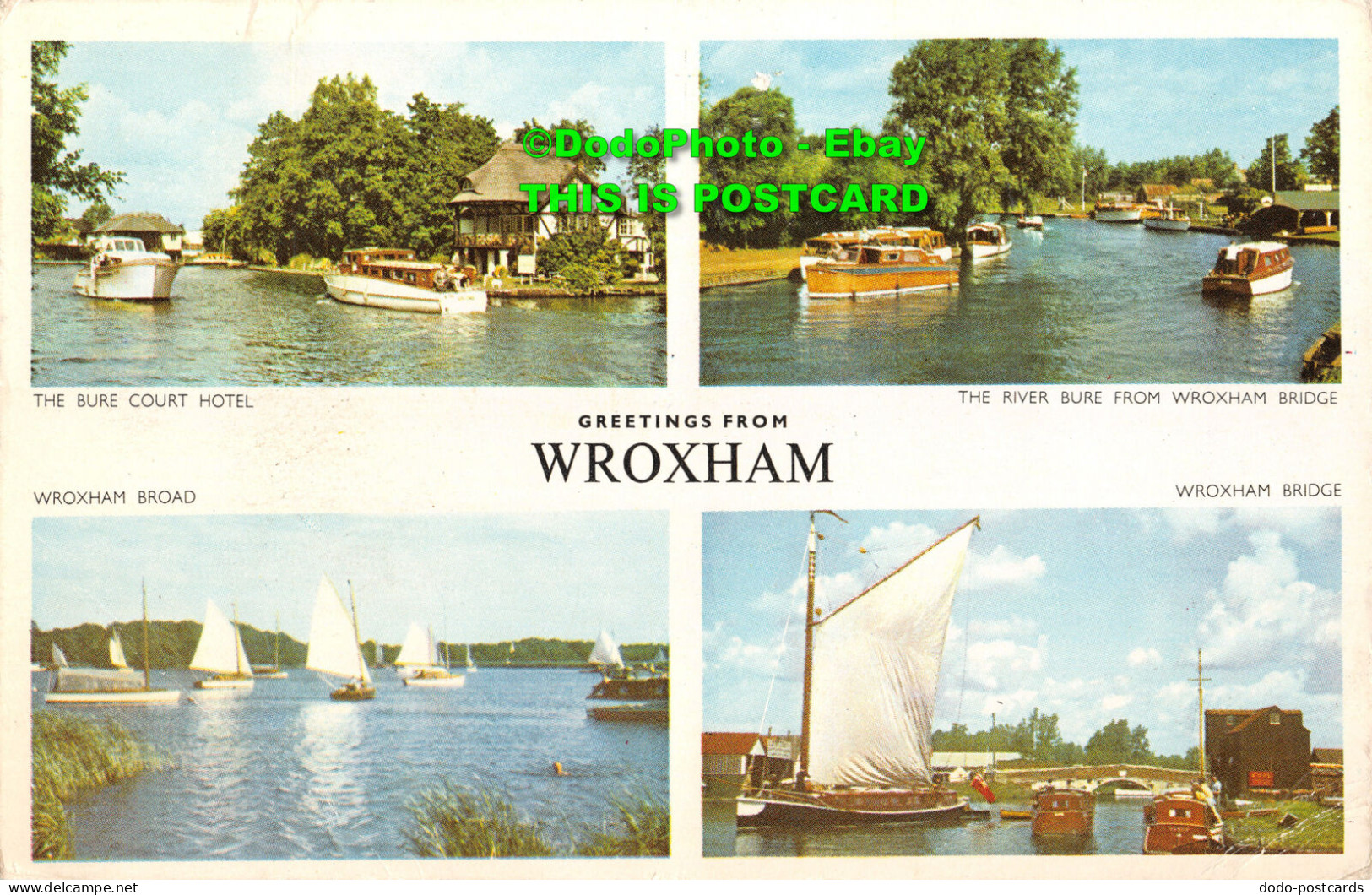 R357964 Greetings From Wroxham. Cotman Color. Jarrold. 1951. Multi View - Monde