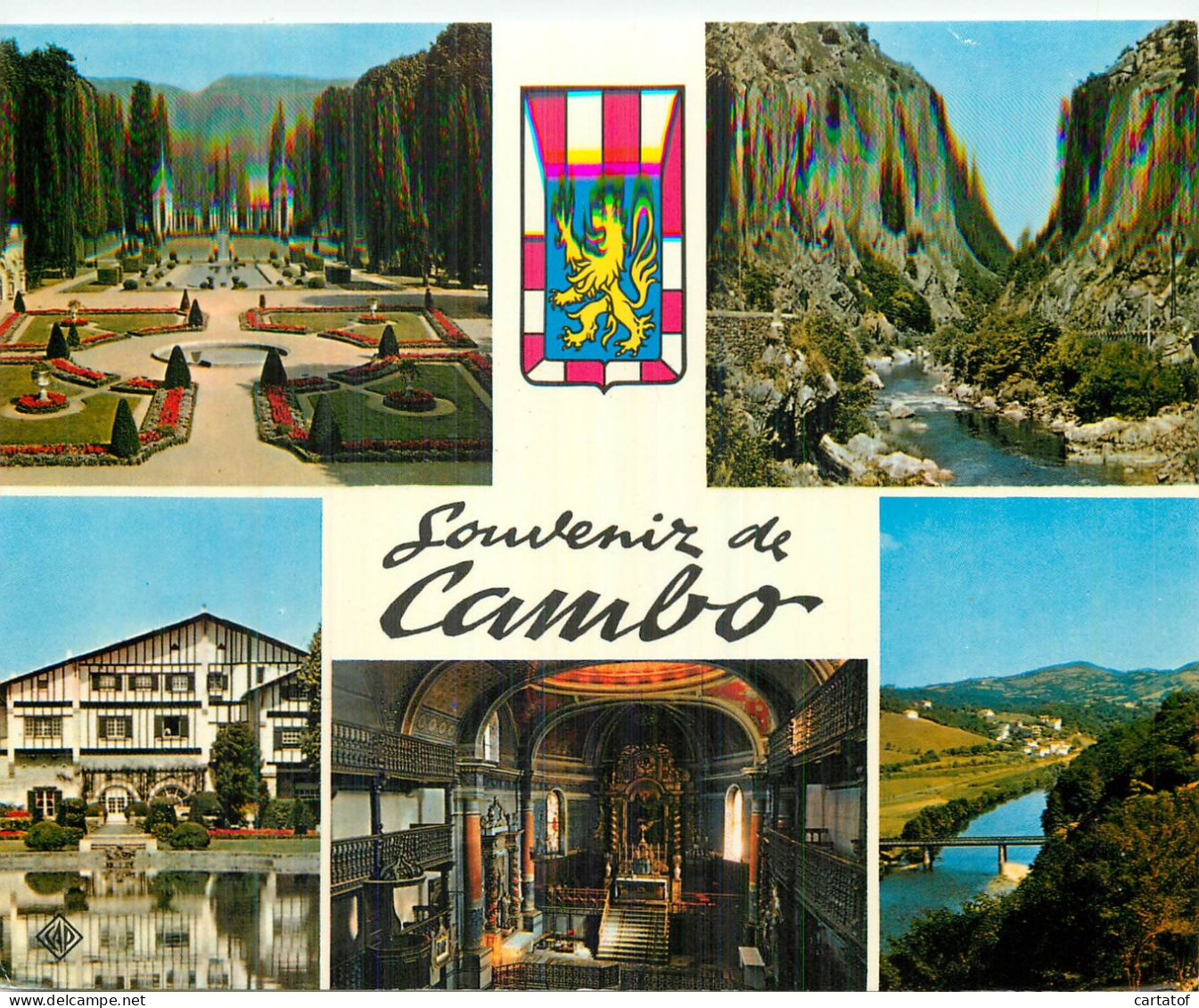 SOUVENIR  De  CAMBO .  CP Multivues - Cambo-les-Bains