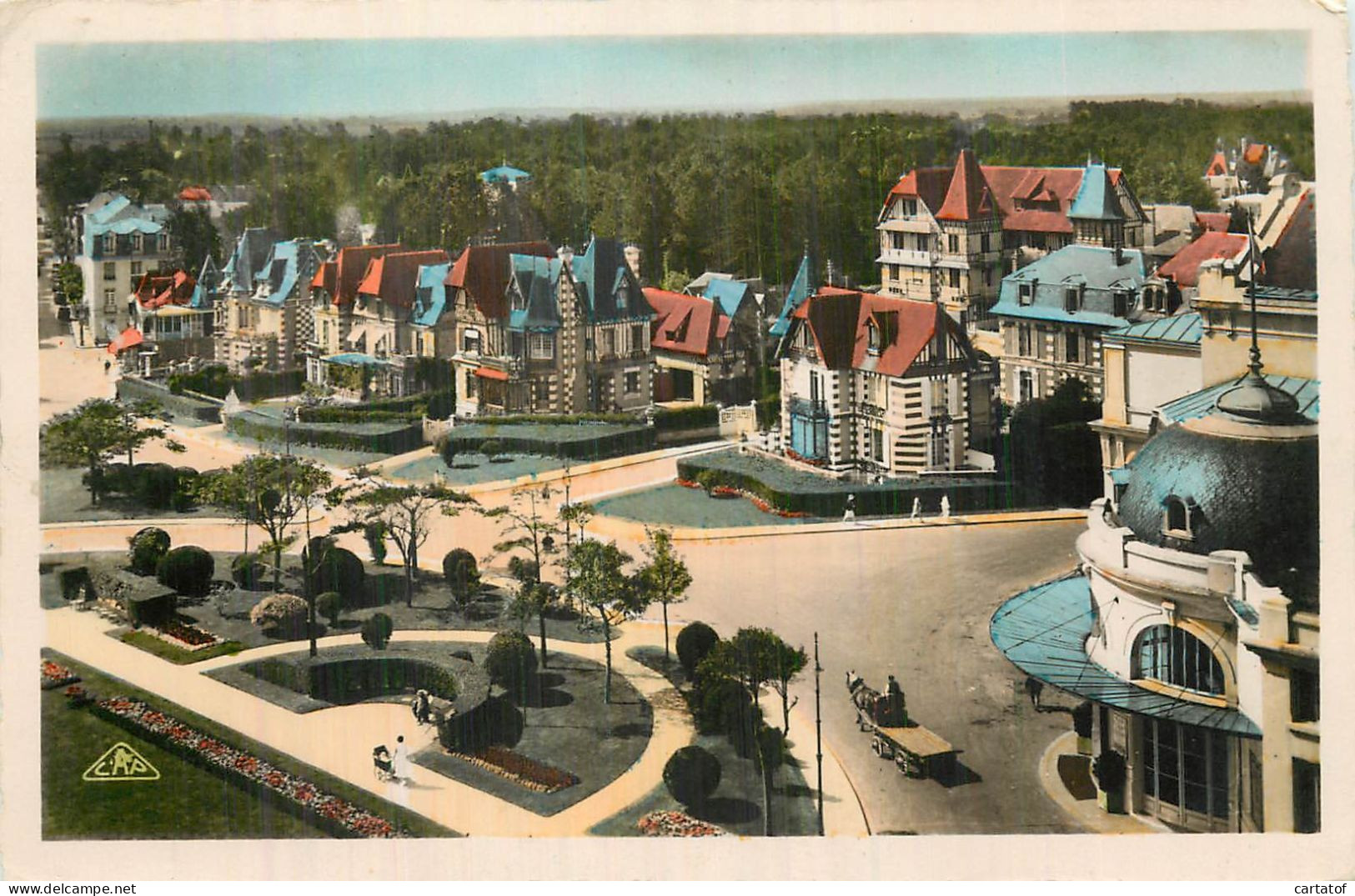 CABOURG . Les Jardins Du Casino Et Les Villas . - Cabourg