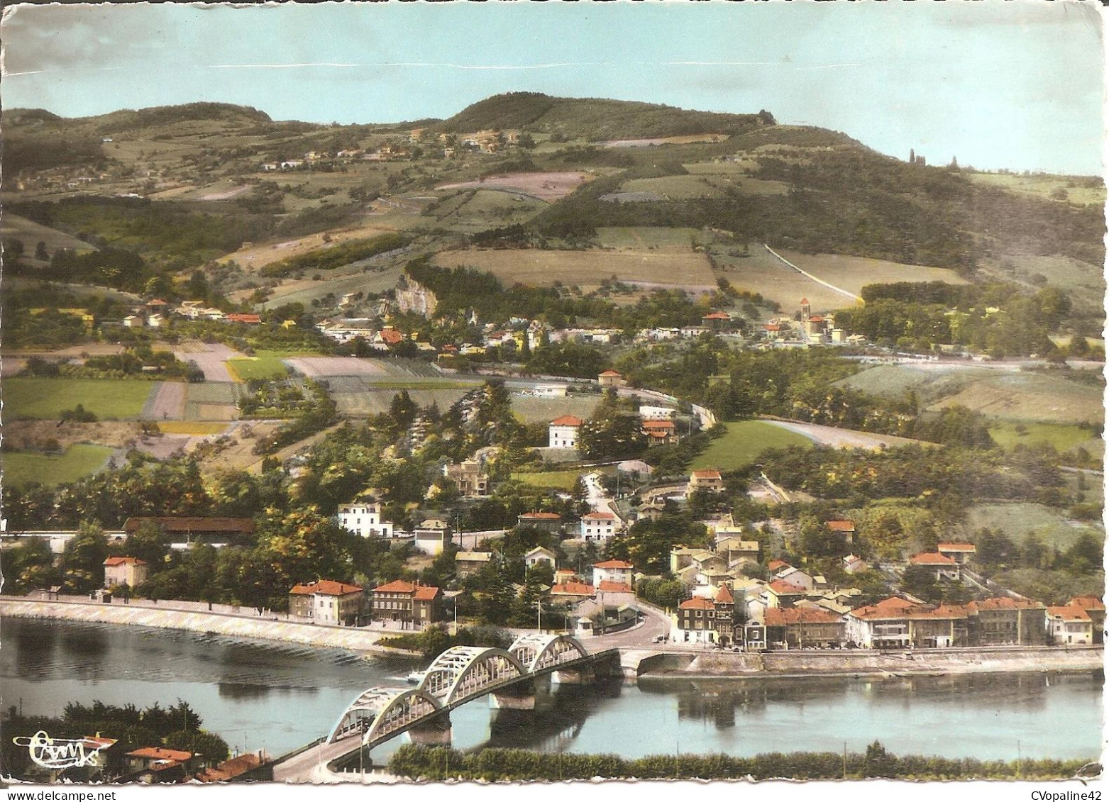 NEUVILLE-sur-SAONE (69) Vue Panoramique Sur Les Monts D'Or En 1964  CPSM GF - Neuville Sur Saone