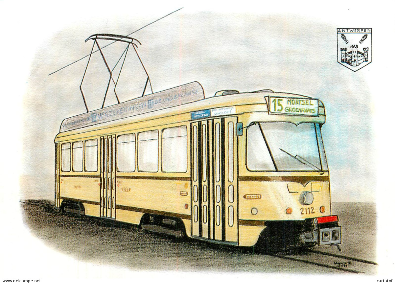 ANTWERPEN . TRAMWAY . PCC 2112 BOUWJAAR 1969 . Construction En 1969 - Materiale