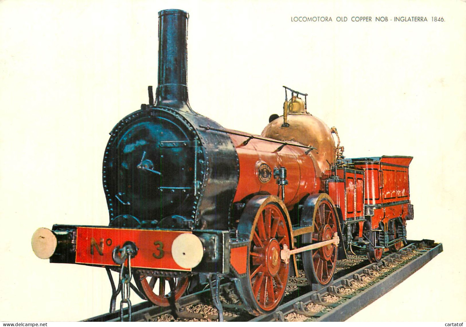 LOCOMOTORA OLD COPPER NOB . Angleterre 1846 .  Locomotive - Materiaal