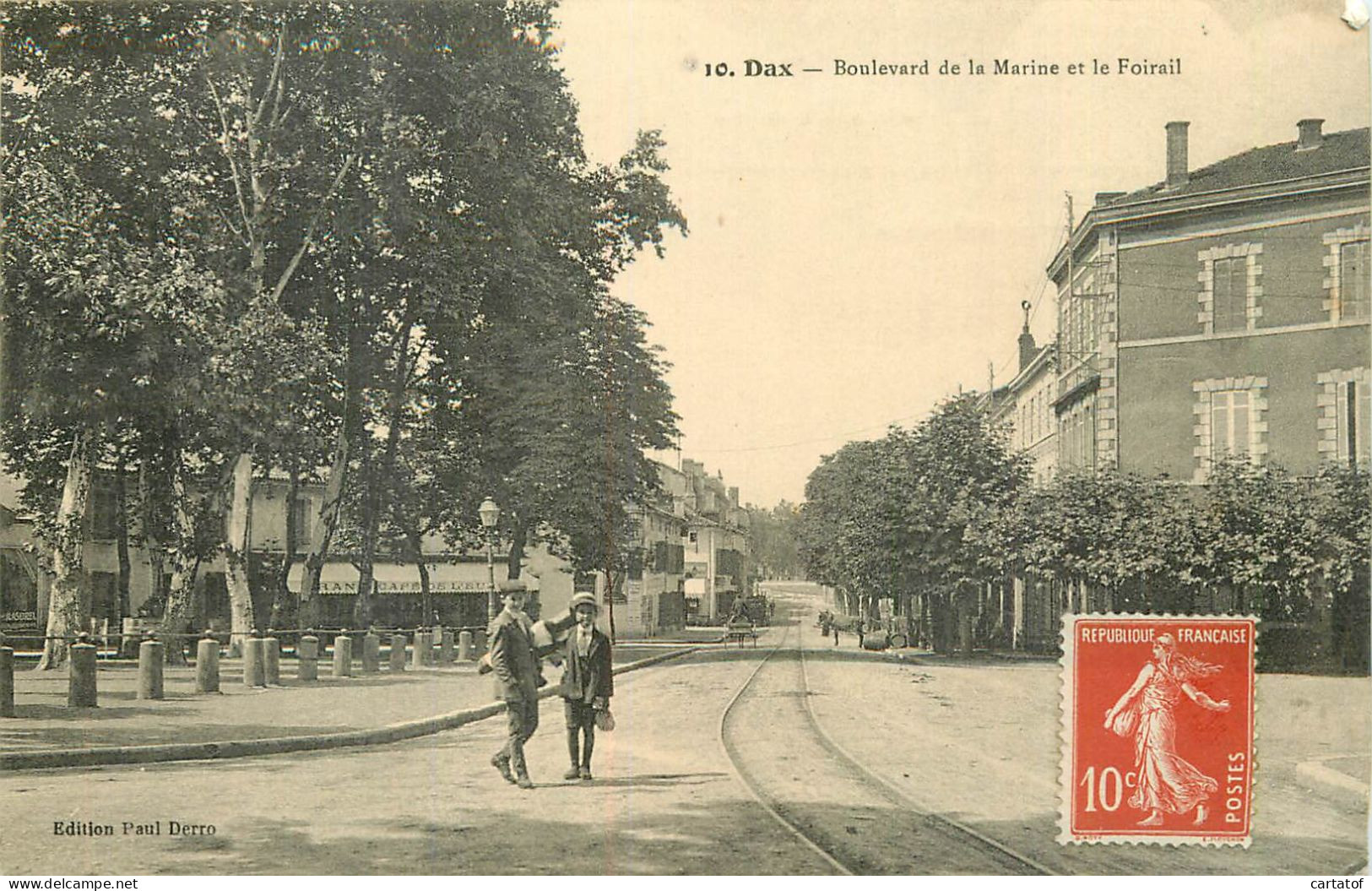 DAX . Boulevard De La Marine Et Le Foirail . CPA Animée  - Dax
