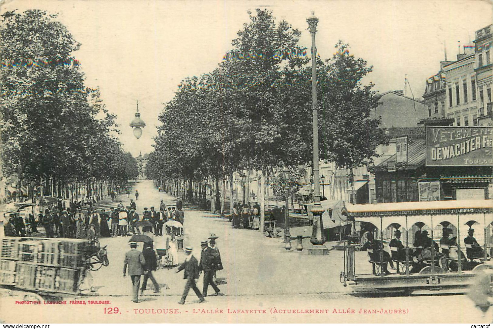 TOULOUSE . Allée Lafayette . CPA Animée . CPA LABOUCHE FRERES TOULOUSE . - Toulouse