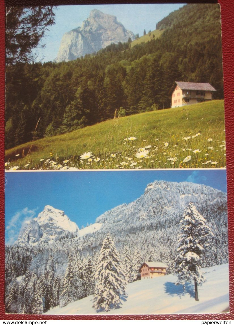 Schwyz (SZ) - Zweibildkarte Ferienhaus Kaisten Ob Rickenbach (Familie Josef Bürgler-Schuler) - Schwytz