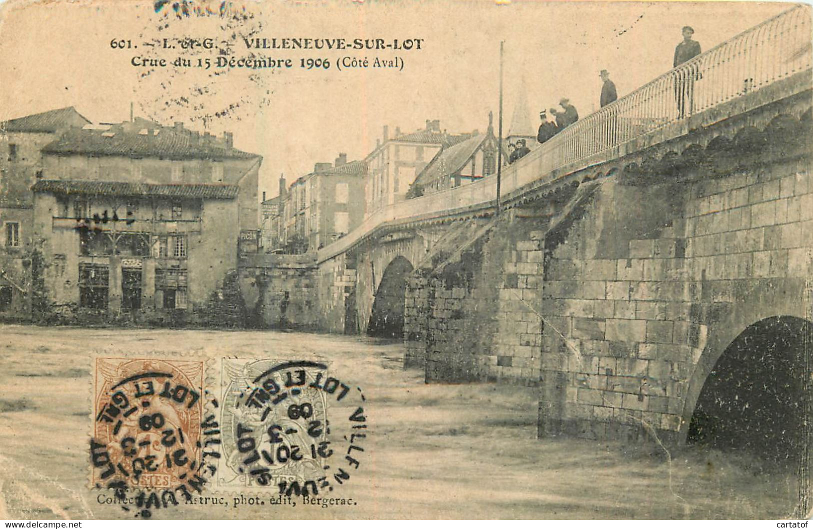 VILLENEUVE Sur LOT . Crue Du 15 Décembre 1906 Côté Aval . - Villeneuve Sur Lot