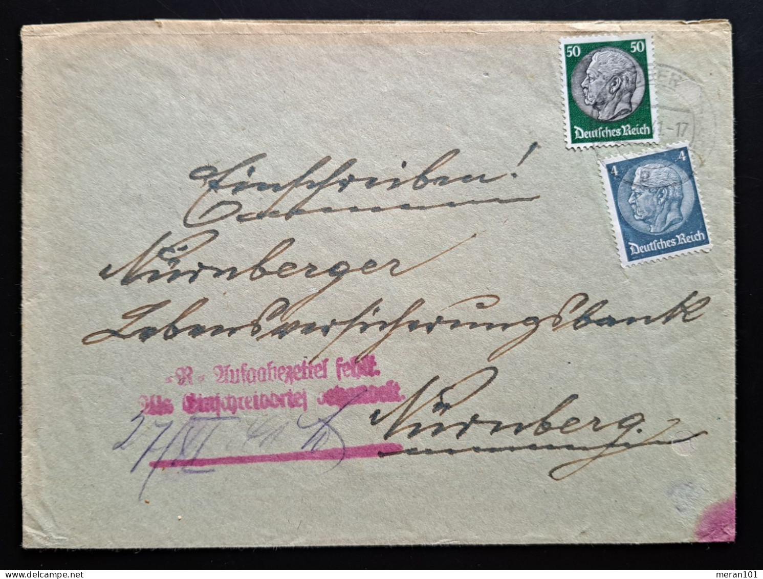 Deutsches Reich 1941, Brief Einschreibe-Stempel MiF - Storia Postale