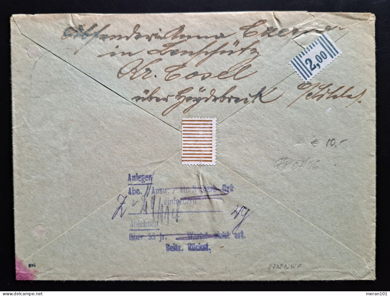Deutsches Reich 1941, Brief Einschreibe-Stempel MiF - Covers & Documents