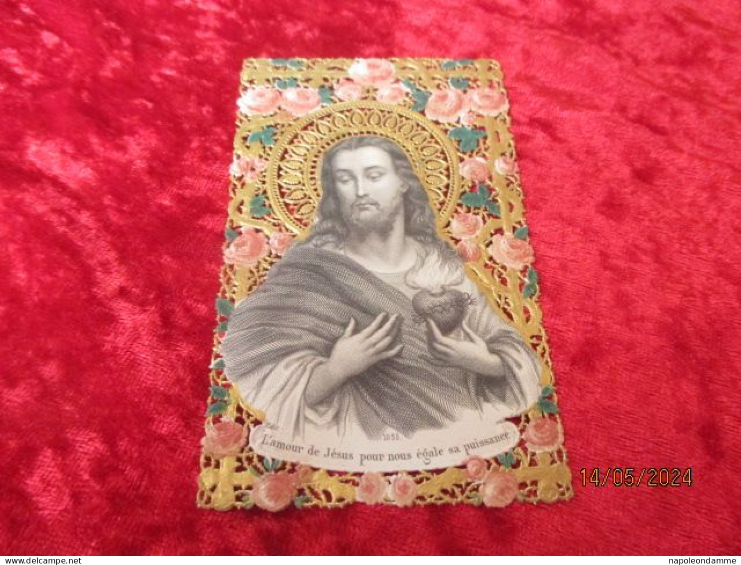 Holy Card Lace,kanten Prentje, Santino, Edit Villemur A Paris, - Devotion Images