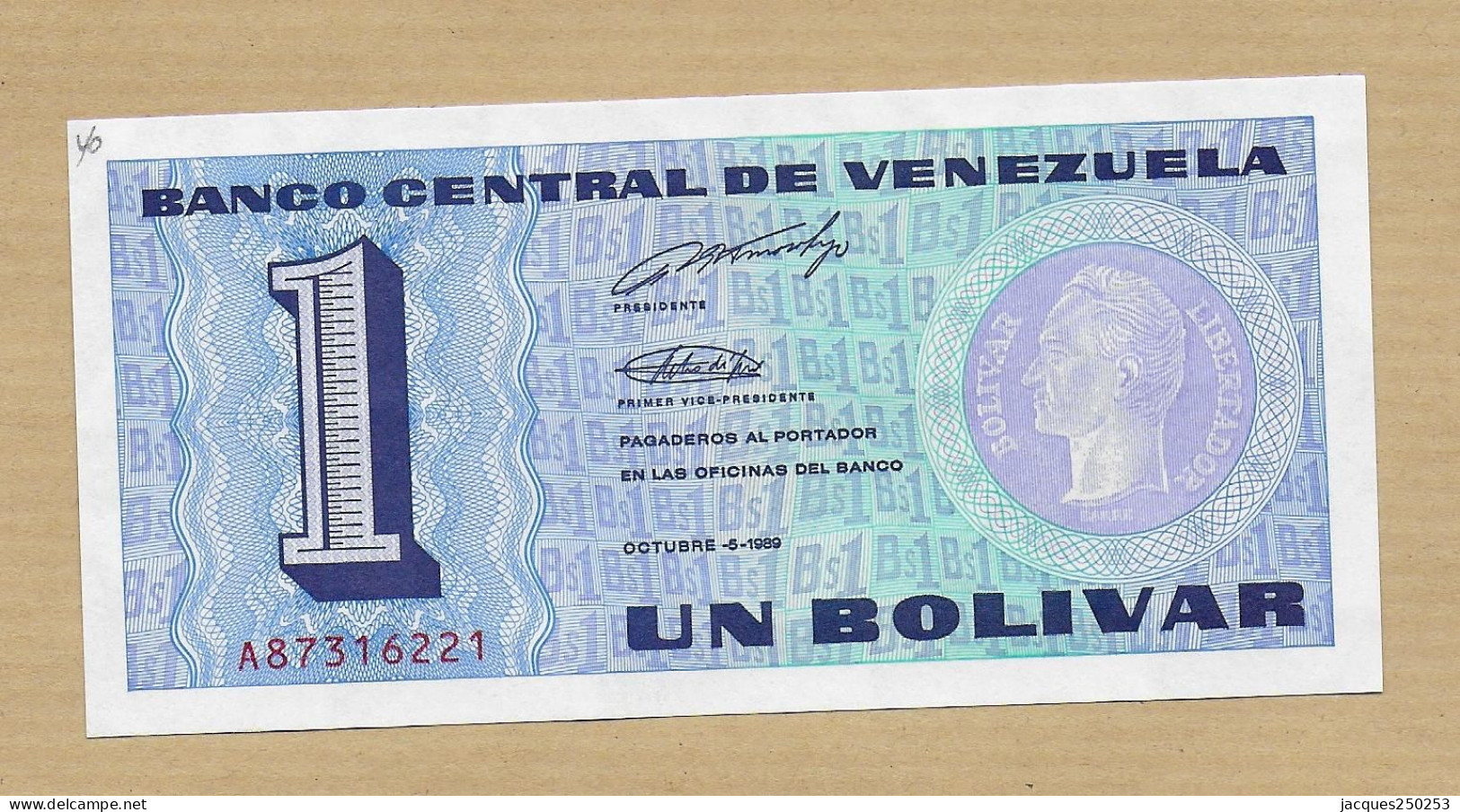 1 BOLIVAR 1989 NEUF - Venezuela