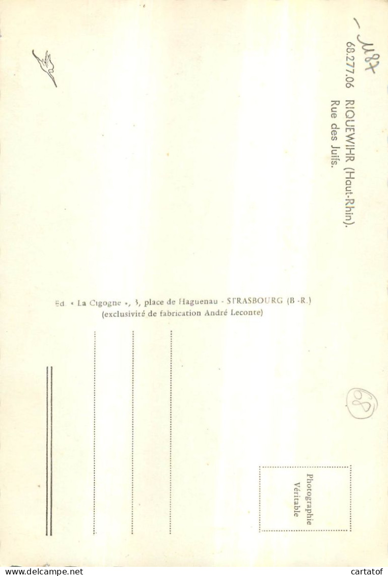 RIQUEWIHR . Rue Des Juifs - Riquewihr