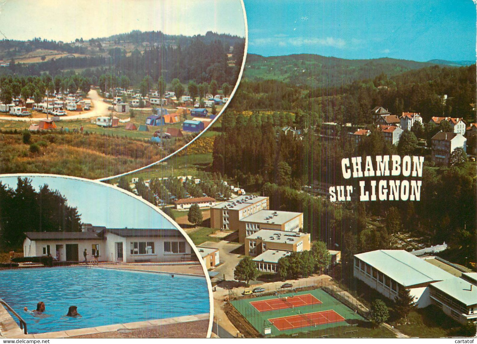 LE CHAMBON SUR LIGNON .  CP Multivues - Le Chambon-sur-Lignon