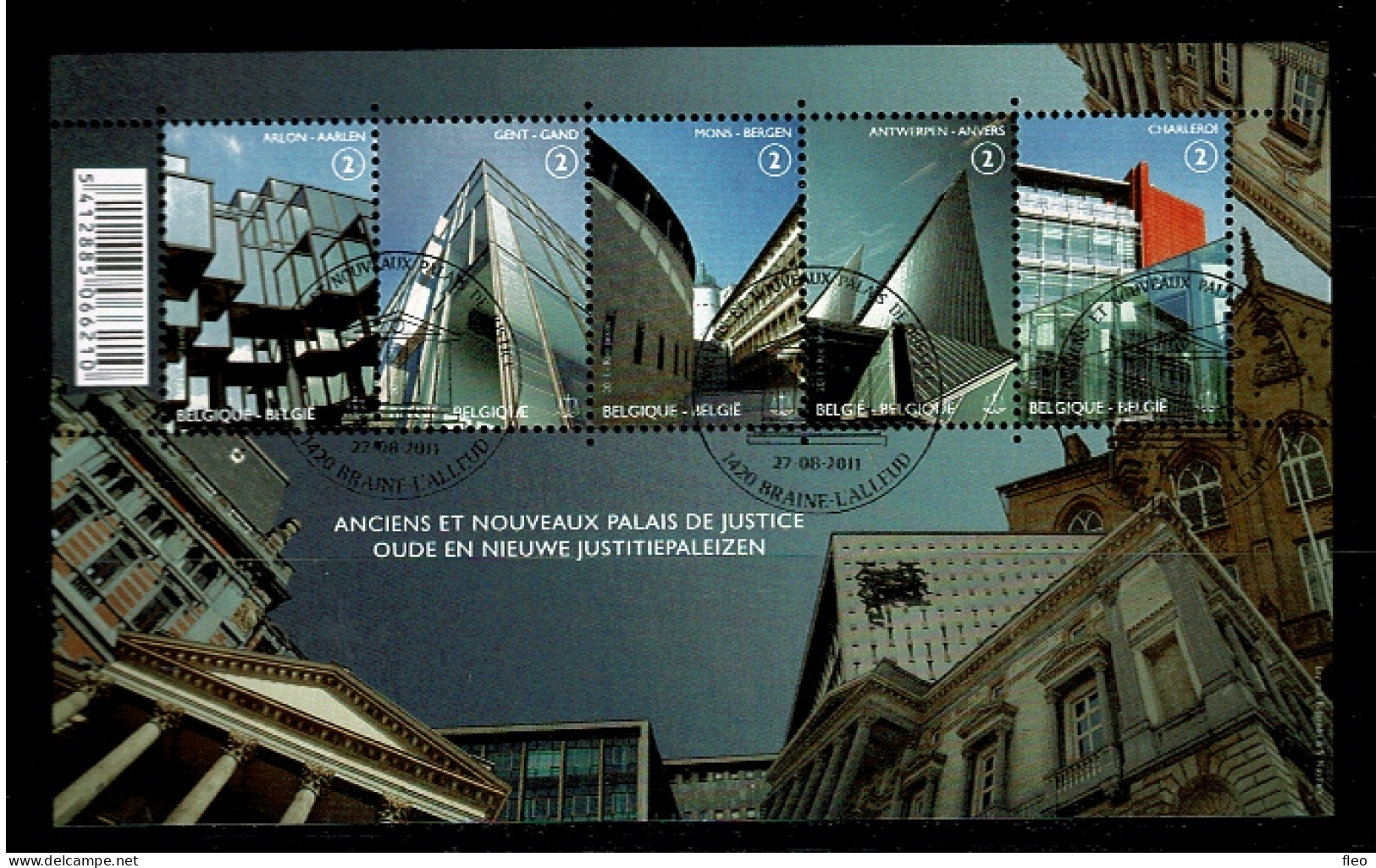 2011 BL191 (4160/64) Postfris Met 1édag Stempel : HEEL MOOI ! MNH Avec Cachet 1er Jour : Anciens Et Nouveaux Palais De J - 2002-… (€)