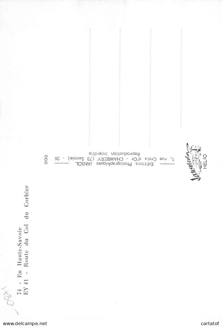 Route Du COL DU CORBIER .  En Haute-Savoie - Other & Unclassified