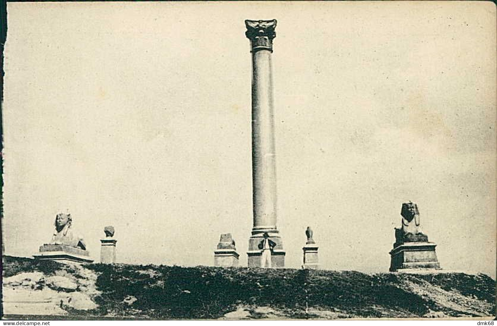 EGYPT - ALEXANDRIA / ALEXANDRIE - POMPEY COLUMN & SPHINX - EDIT. N. GRIVAS - 1910s (12620) - Alexandrië