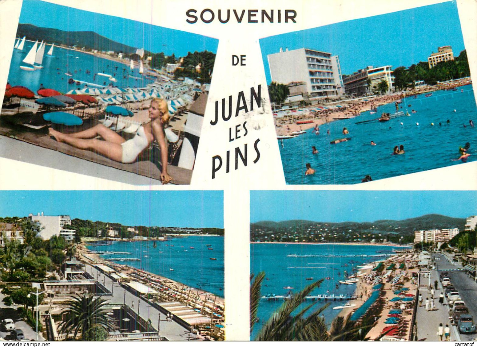 JUAN LES PINS . CP Multivues - Juan-les-Pins