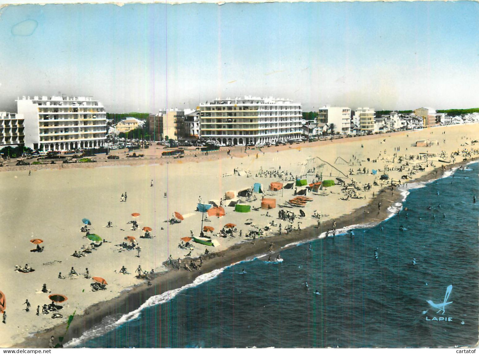 En Avion Au Dessus De CANET PLAGE . Vue Générale De La Plage - Canet Plage