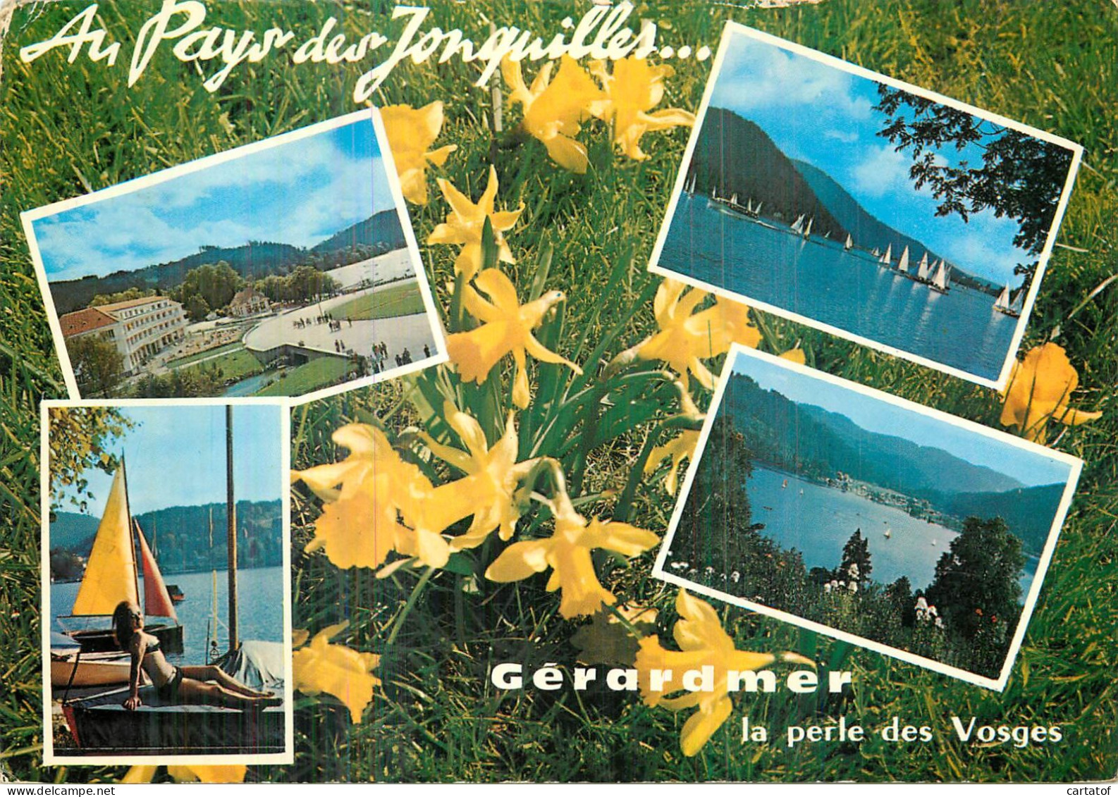 GERARDMER . La Perle Des VOSGES Au Pays Des Jonquilles . CP Multivues - Gerardmer