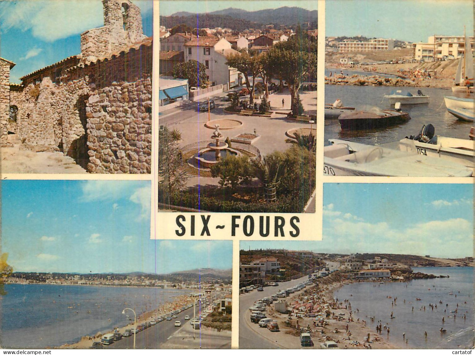 SIX FOURS LA PLAGE . CP Multivues - Six-Fours-les-Plages