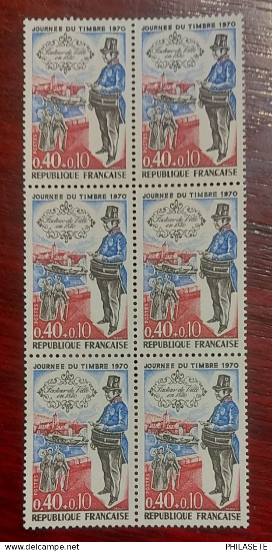 France 1970 Neufs N** Bloc De 6 Timbres YT N° 1632 Facteur De Ville - Mint/Hinged