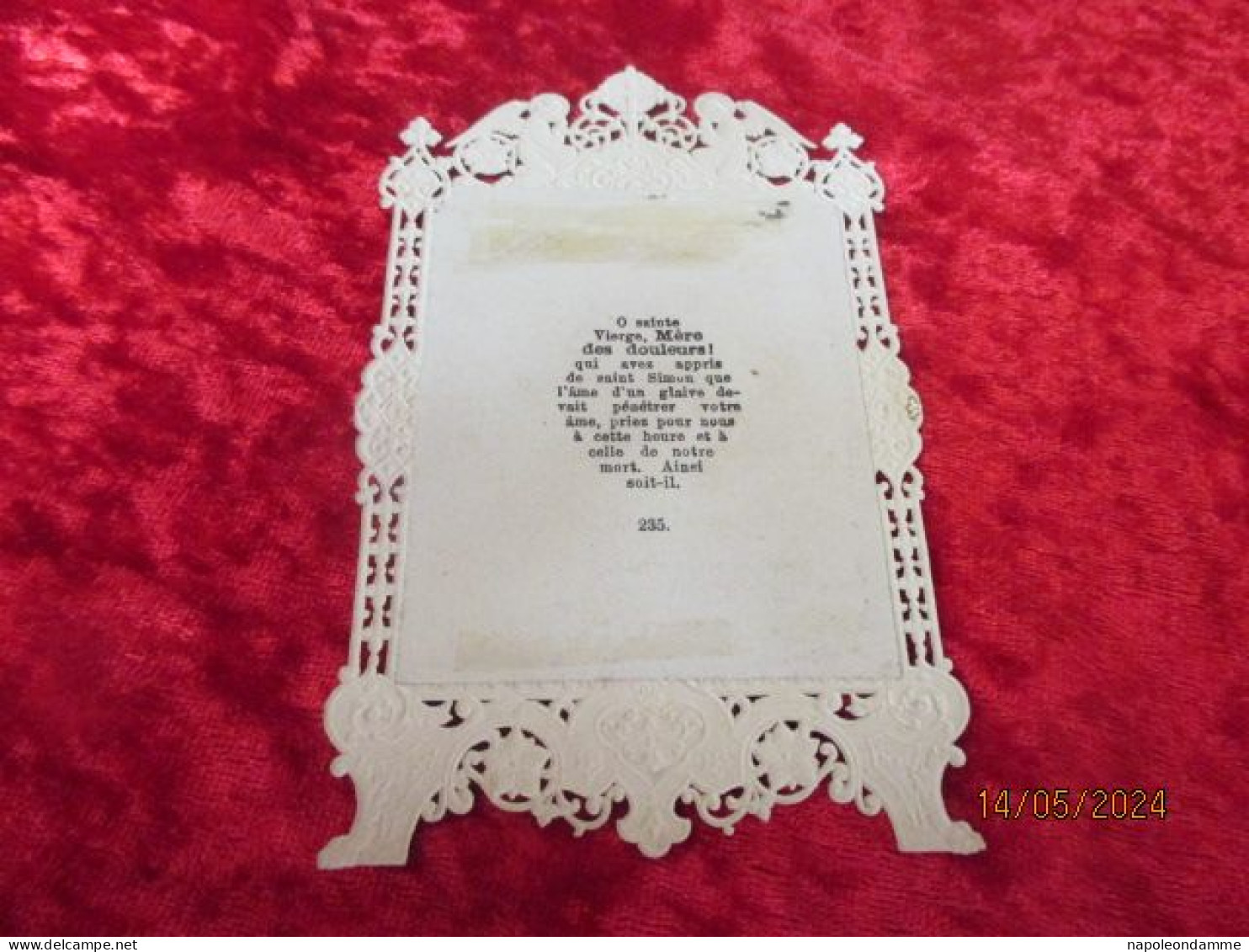 Holy Card Lace,kanten Prentje, Santino, - Images Religieuses