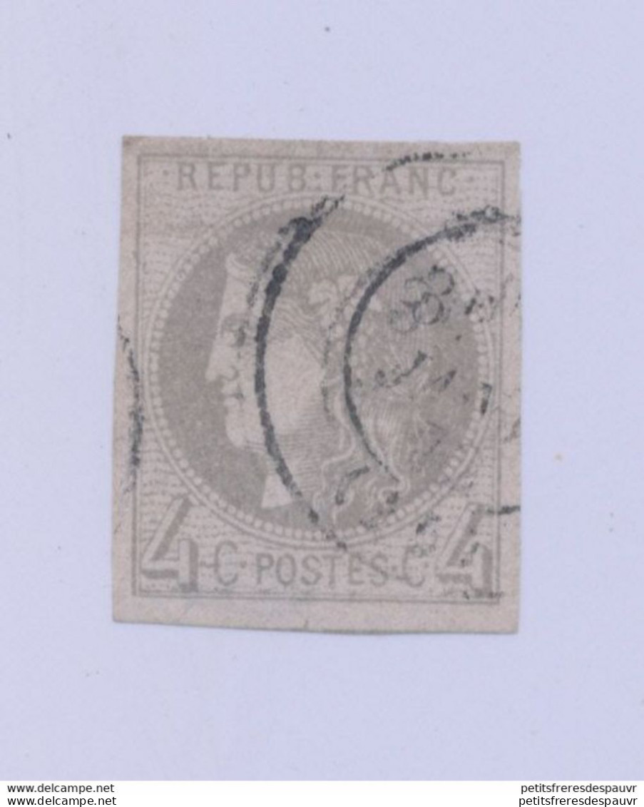 FRANCE Bordeaux 4c YT N°41b Type 17 Oblitéré - Signé Calves - Cote 400E - 1870 Ausgabe Bordeaux