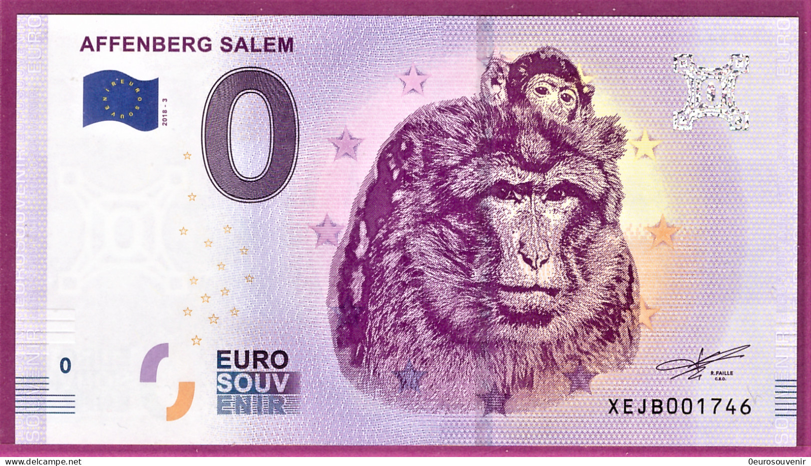 0-Euro XEJB 2018-3 AFFENBERG SALEM - Private Proofs / Unofficial