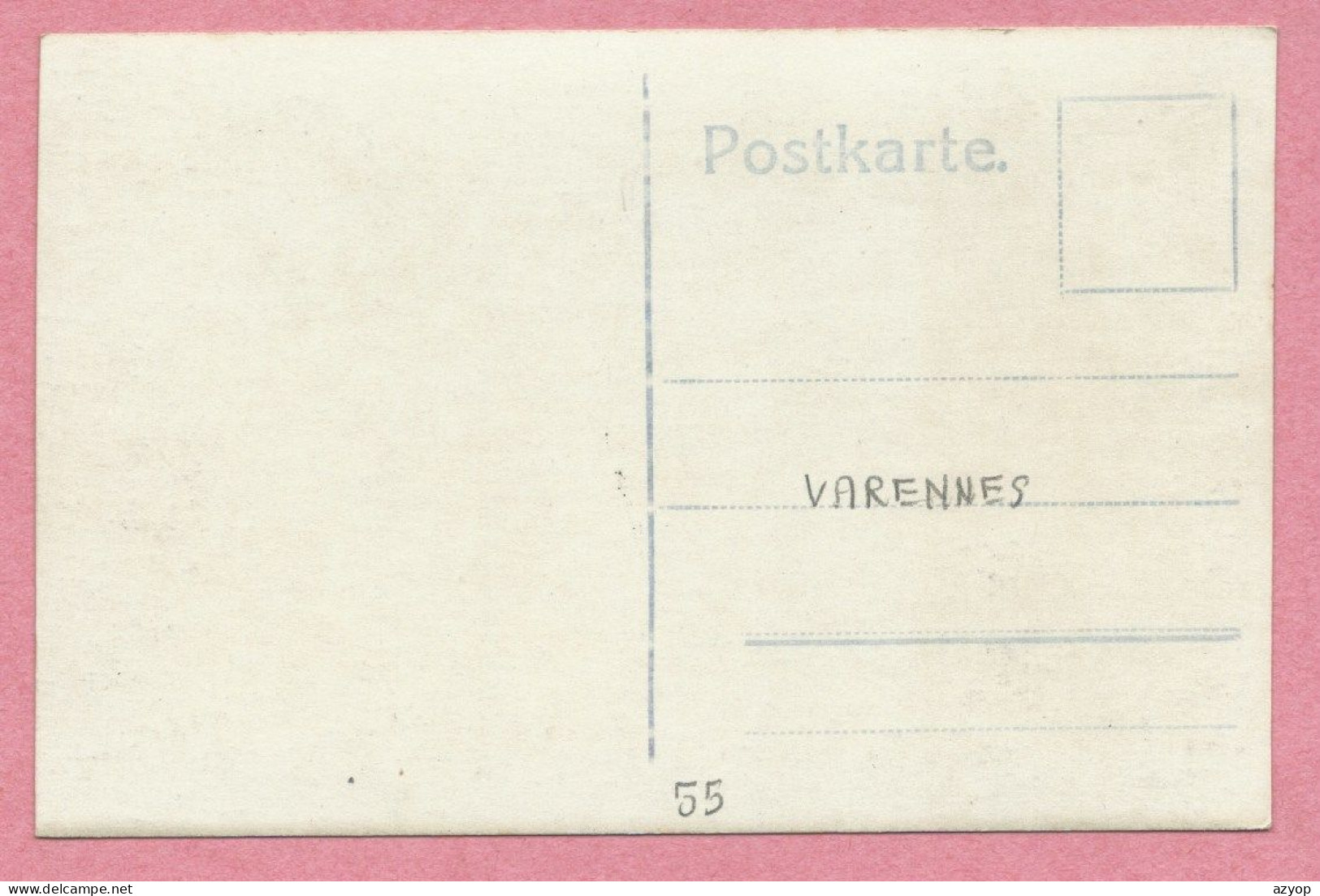 55 - VARENNES - Carte Photo Allemande - Positions Allemandes - Guerre 14/18 - Other & Unclassified