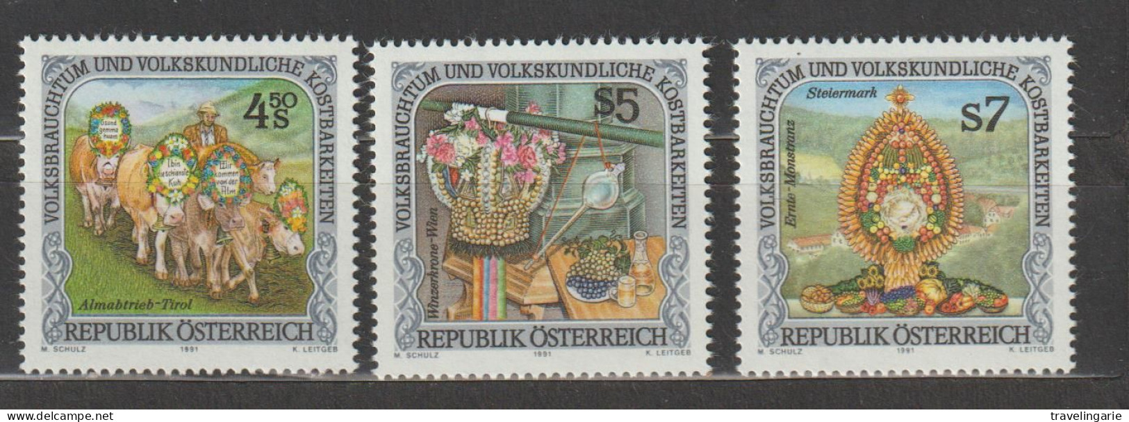 Austria 1991 Folklore And Costumes MNH - Unused Stamps