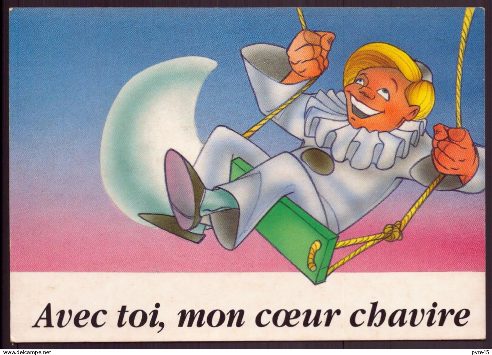 CPM Collection " Pierrot Et Colombine " Avec Toi Mon Coeur Chavire - Humorkaarten