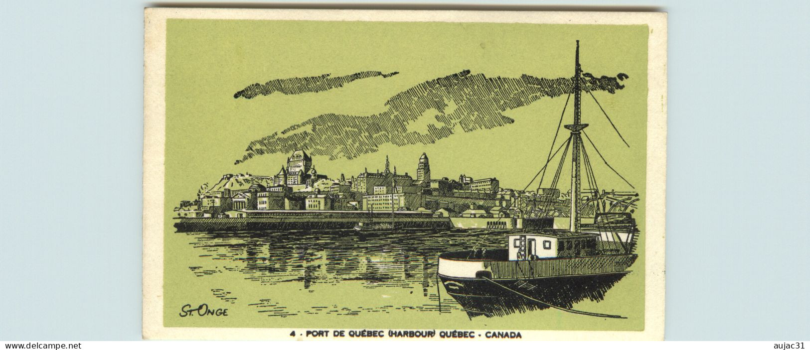 Canada - Québec - Bateaux - Bateau - Illustrateurs - Illustrateur St Onge - Port De Québec - Harbour - Bon état - Other & Unclassified