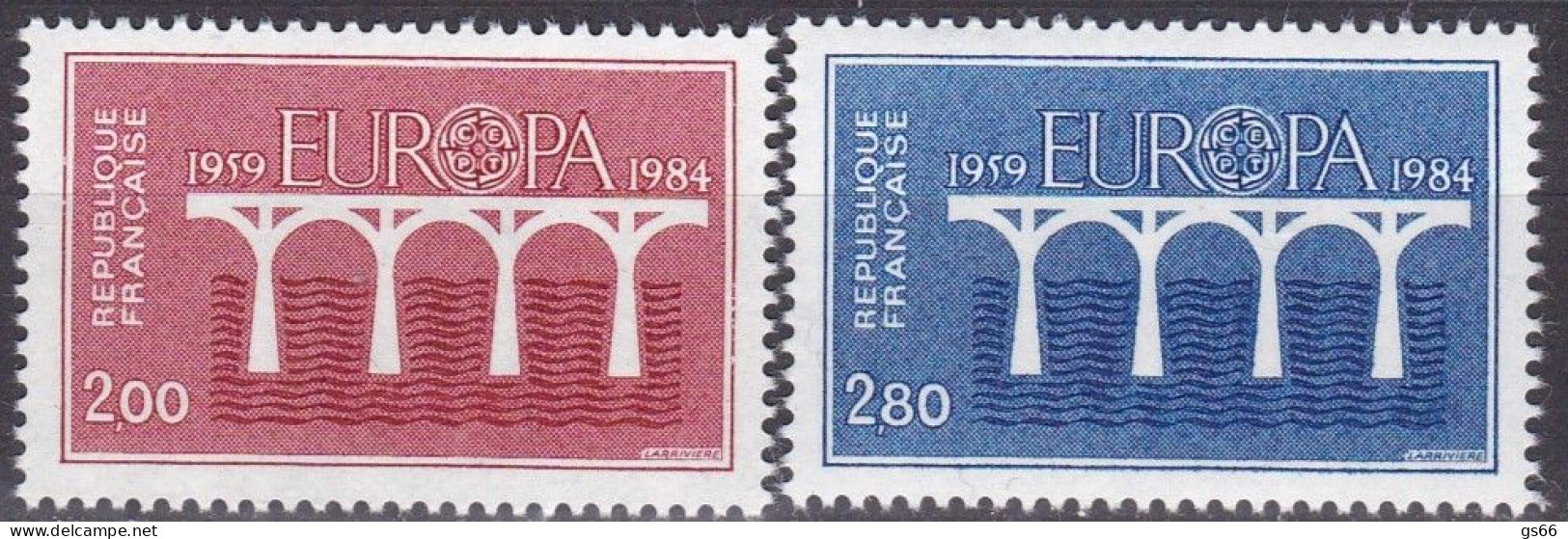 Frankreich, 1984, Mi.Nr. 2441/42, MNH **,   Europa - Ungebraucht