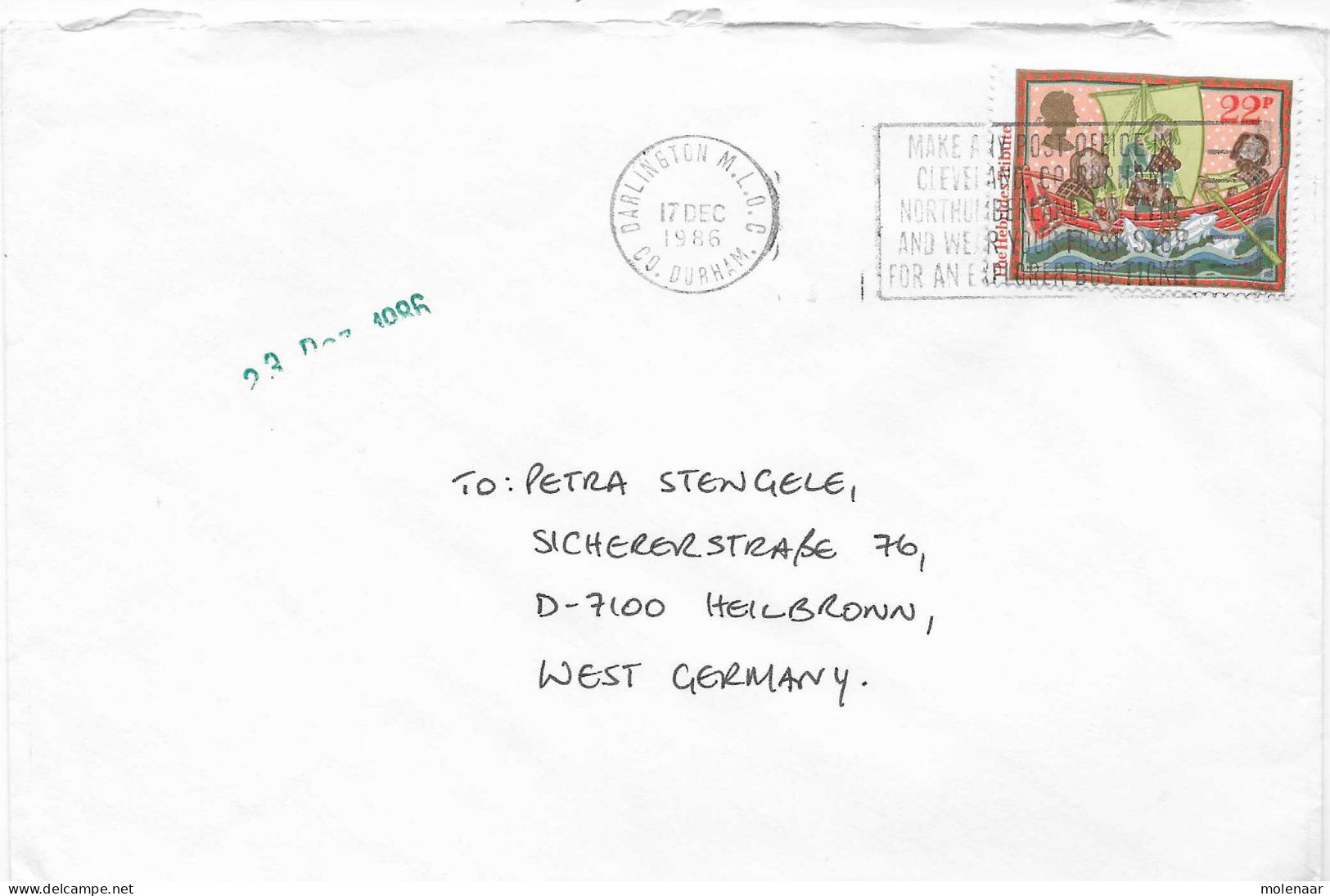 Postzegels > Europa > Groot-Brittannië > 1952-2022 Elizabeth II >brief Met 1 Postzegel (17532) - Storia Postale