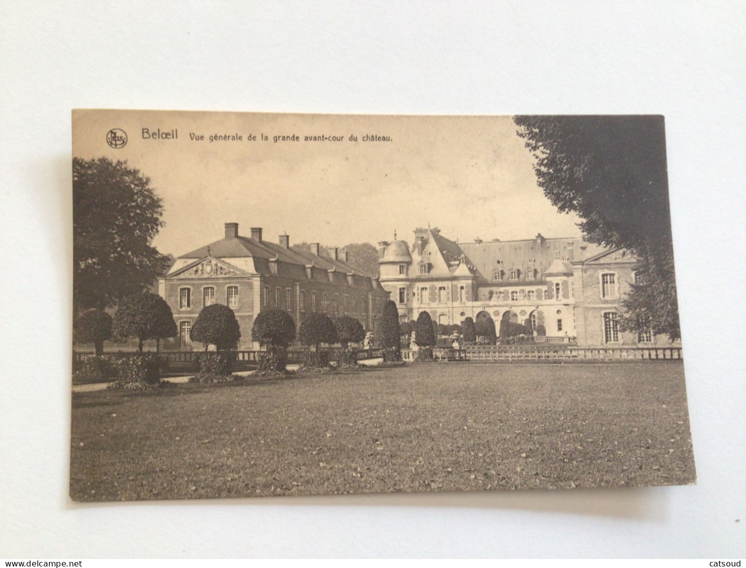 Carte Postale Ancienne Beloeil Vue Générale De La Grande Avant-cour Du Château - Belöil