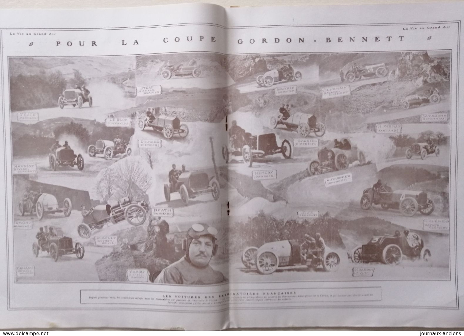 1905 COURSE AUTOMOBILE - LE CIRCUIT D'AUVERGNE - AVANT LA COUPE GORDON BENNETT - Revue Sportive " LA VIE AU GRAND AIR " - 1900 - 1949