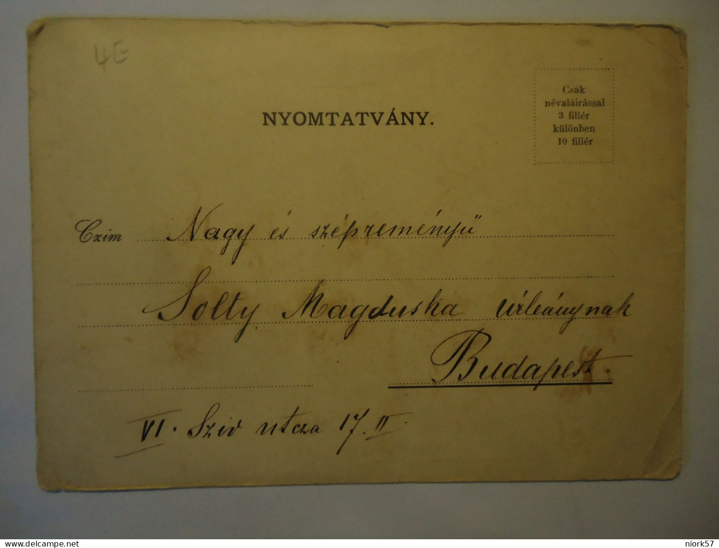 HUNGARY POSTCARDS NYOMTATVANY 1917  Selmecbánya (Banská Stiavnica) - Hungary