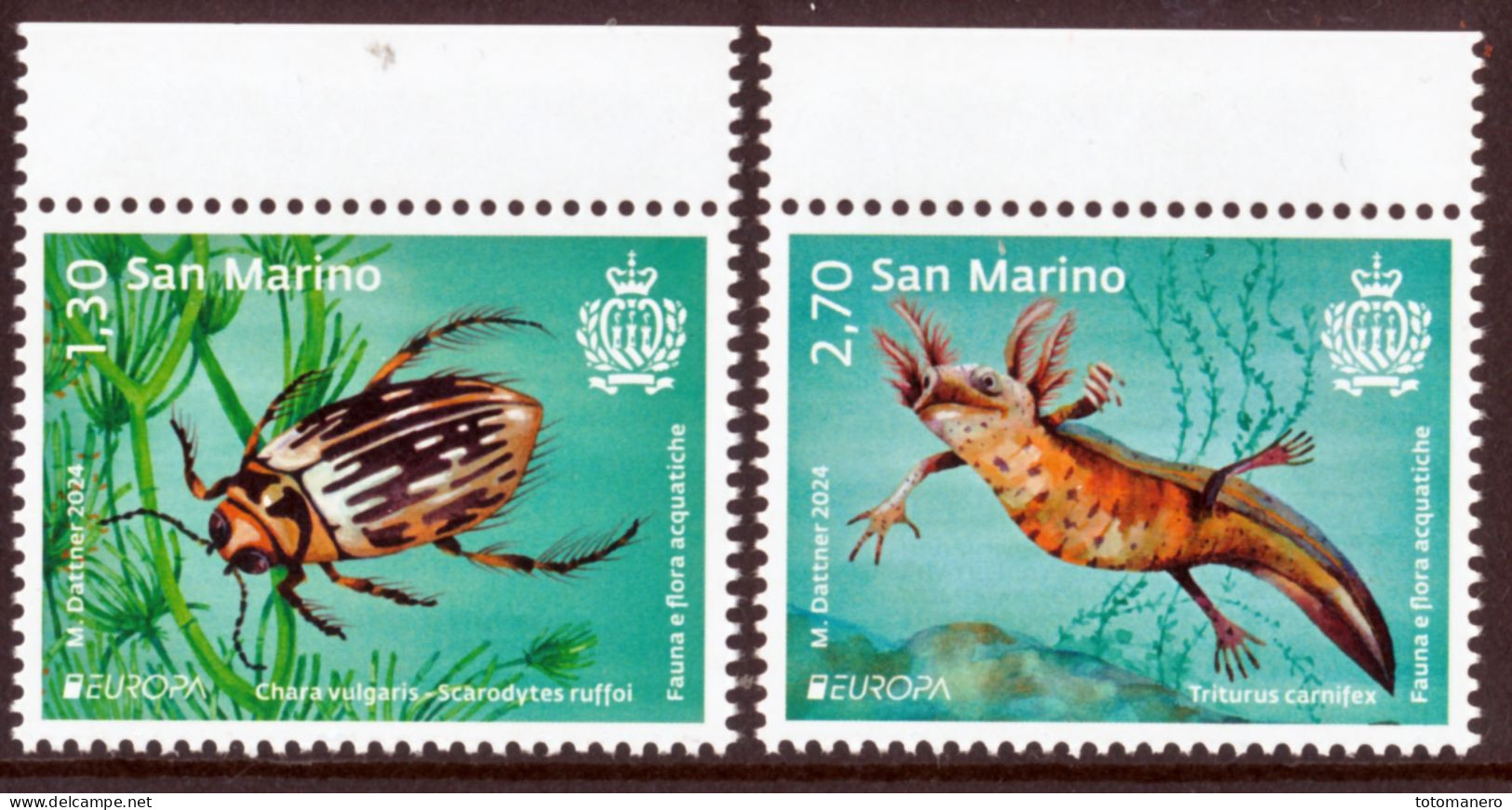 SAN MARINO EUROPA 2024 "Underwater Fauna & Flora" Set Of 2v** - 2024