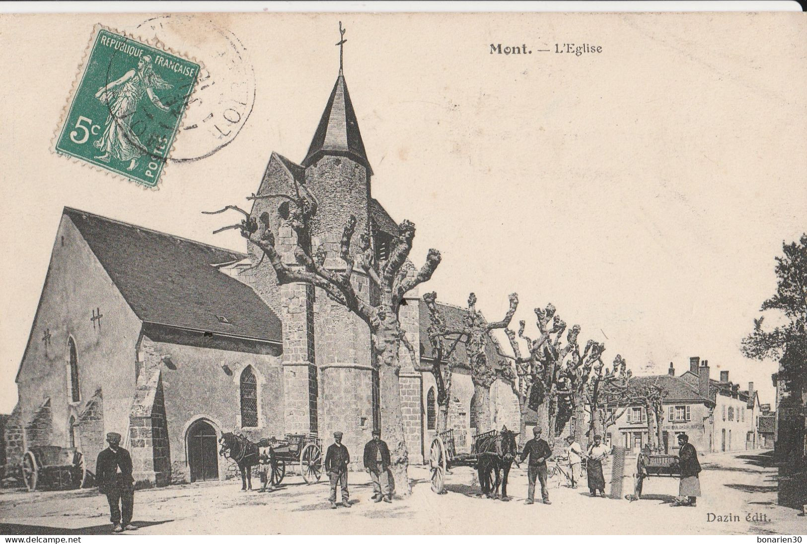 CPA 41 MONS L'EGLISE BELLE ANIMATION ATTELAGES - Altri & Non Classificati