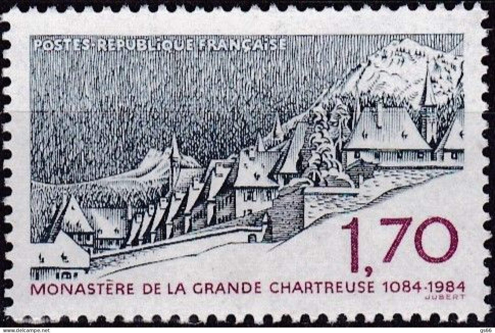 Frankreich, 1984, Mi.Nr. 2457, MNH **, Tourisme : L'édifice Monastique De La Grande Chartreuse - Neufs