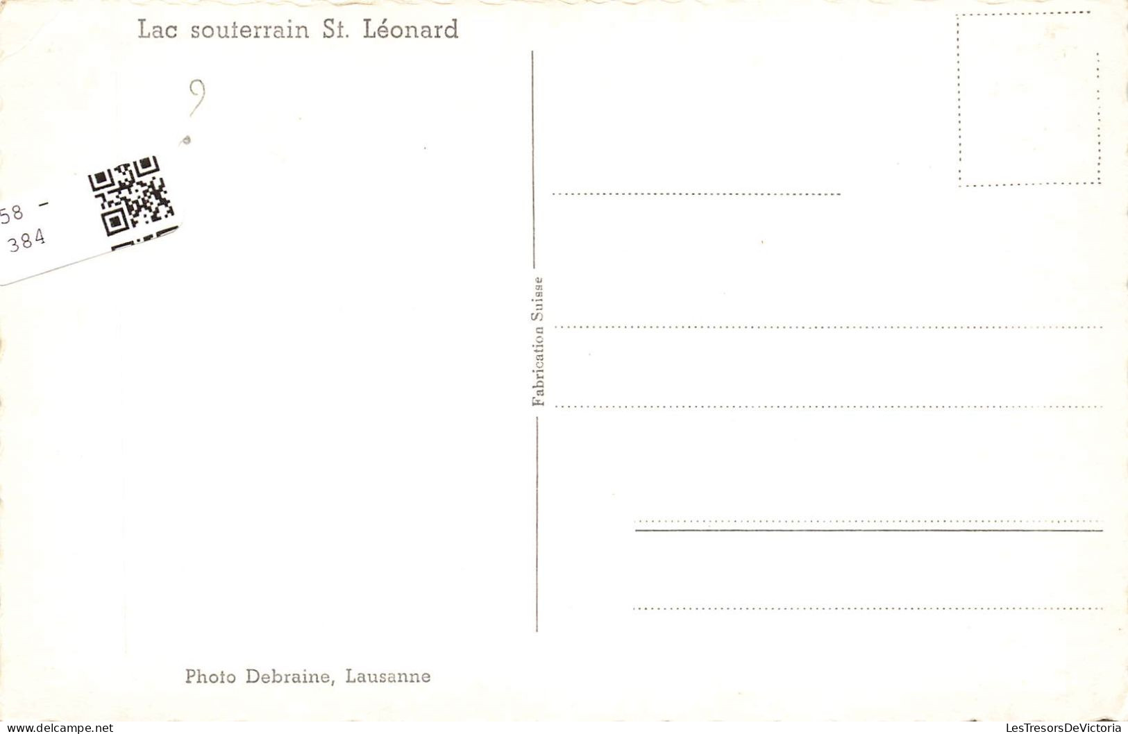 SUISSE - Lac Souterrain St Léonard - Animé - Barques - Vue Générale - Carte Postale - Saint-Léonard