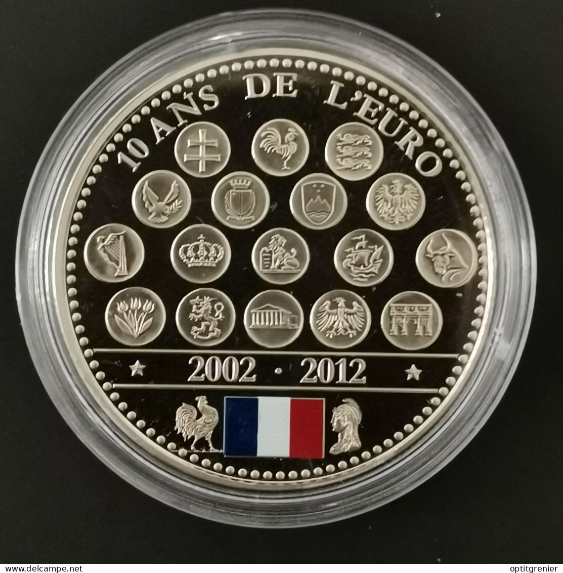 MEDAILLE 40 Mm 10 ANS DE L'EURO 2002 2012 / FRANCE - Other & Unclassified