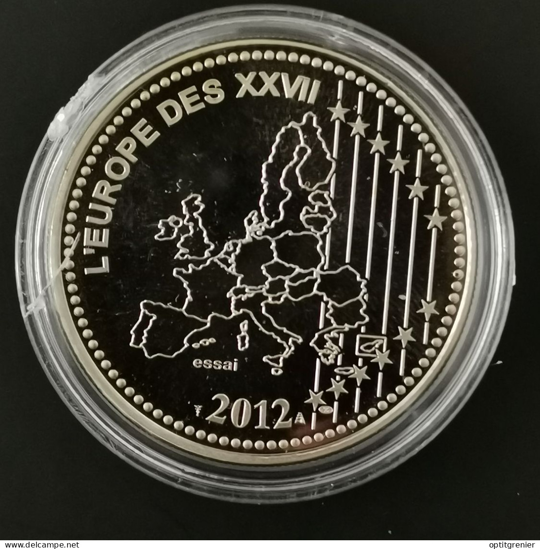 MEDAILLE 40 Mm 10 ANS DE L'EURO 2002 2012 / FRANCE - Andere & Zonder Classificatie