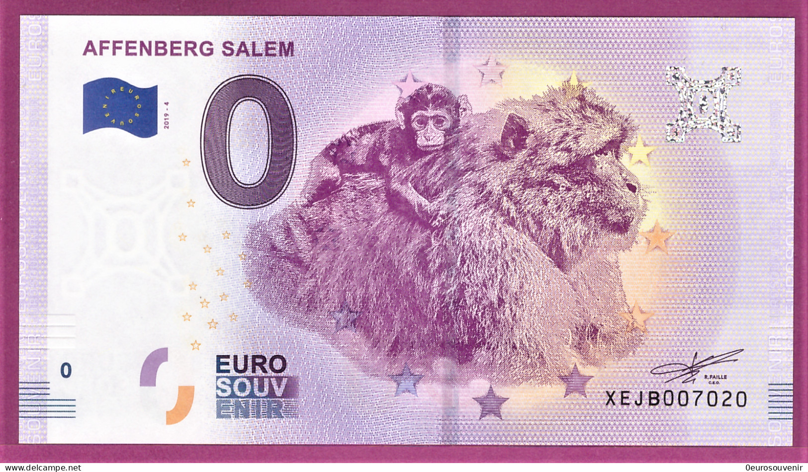 0-Euro XEJB 2019-4 AFFENBERG SALEM - Private Proofs / Unofficial