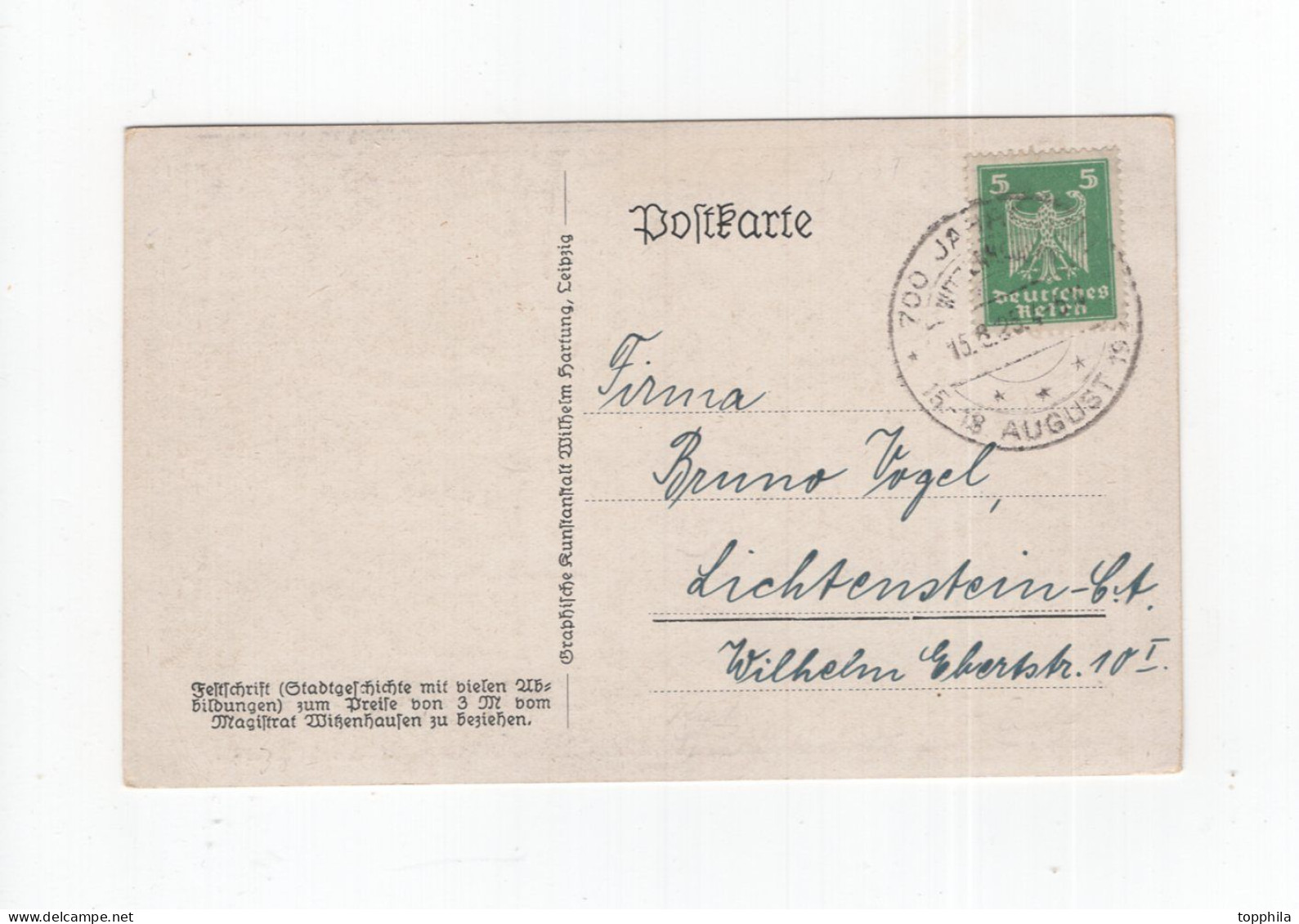 1925 Farbkarte Künstlerkarte Witzenhausen An Der Werra Siebenhundertjahrfeier Der Stadt Mit Sonderstempel - Witzenhausen