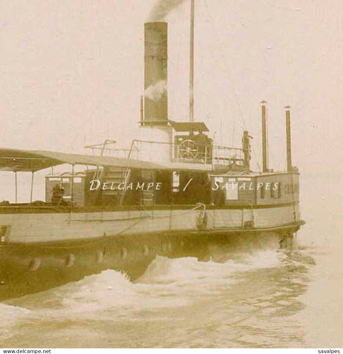 Suisse Lac Léman 1893 * Bateau à Vapeur « Chillon » * Photo Originale - Places