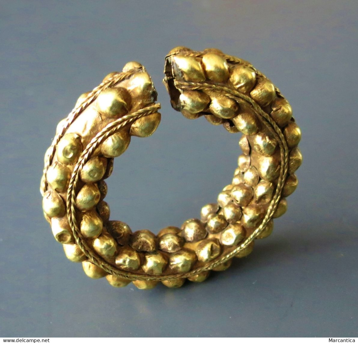 Bronze Age Gold Hair Ring Money, Tubular Type - Archaeology