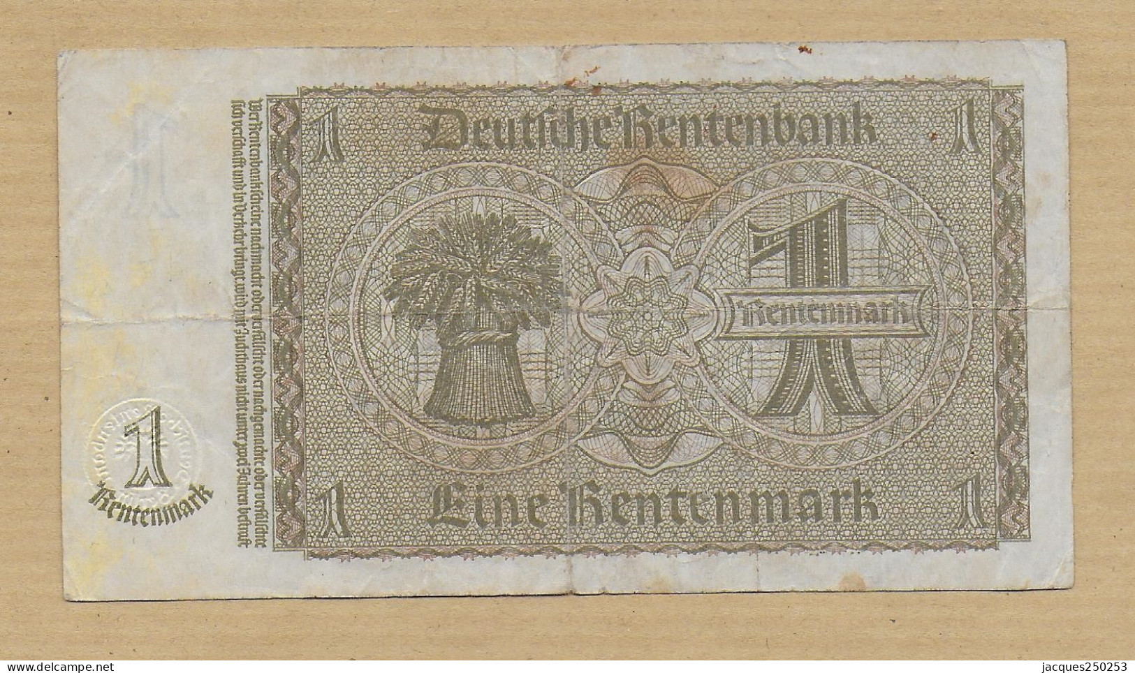 1 RENTENMARK 30-01-1937 - Sammlungen
